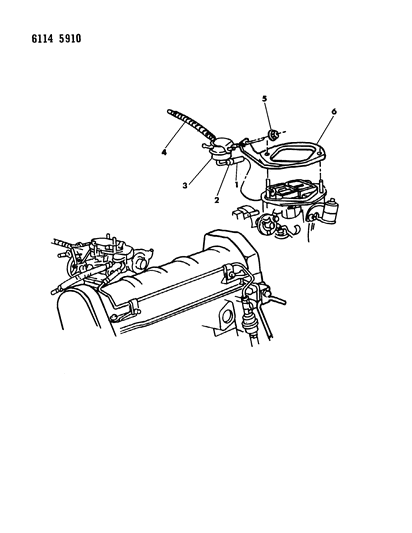 1986 Dodge Omni Fuel Reservoir Diagram 2 - Thumbnail