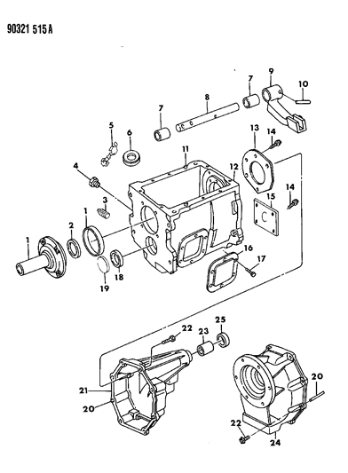 1993 Dodge W250 Cap, Countershaft Front Bearing Diagram for 4637689
