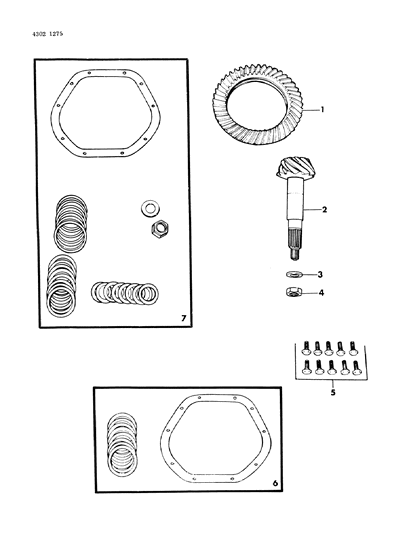 1985 Dodge D350 Gear & Pinion Kit - Front Axles Diagram 2 - Thumbnail