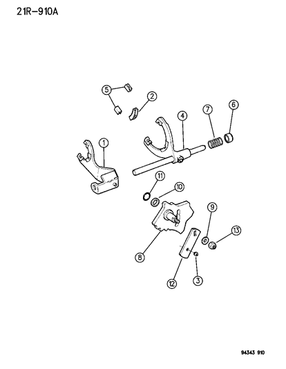 1996 Dodge Ram 2500 Forks , Rails , Miscellaneous Parts Diagram 1 - Thumbnail