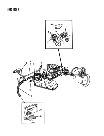 1989 Dodge Dakota EGR System Diagram 2 - Thumbnail