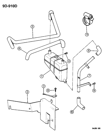 1994 Jeep Cherokee Crankcase Ventilation Oil Separator Diagram 3 - Thumbnail
