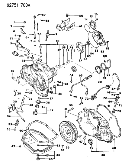 1994 Dodge Colt Case & Miscellaneous Parts of Automatic Transmission Diagram 8 - Thumbnail