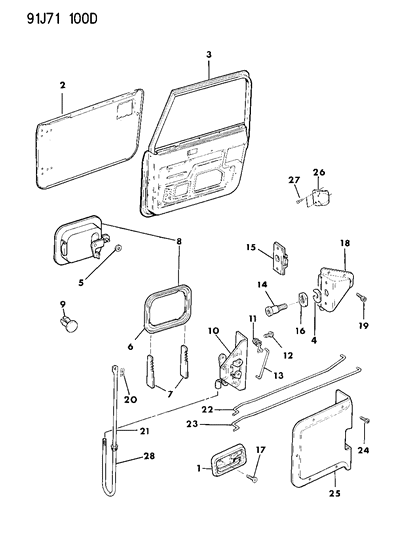 1991 Jeep Wrangler Rod Diagram for 55074672