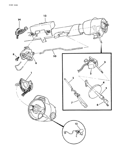 1984 Chrysler New Yorker Switch - Turn Signal & Hazard Warning Diagram