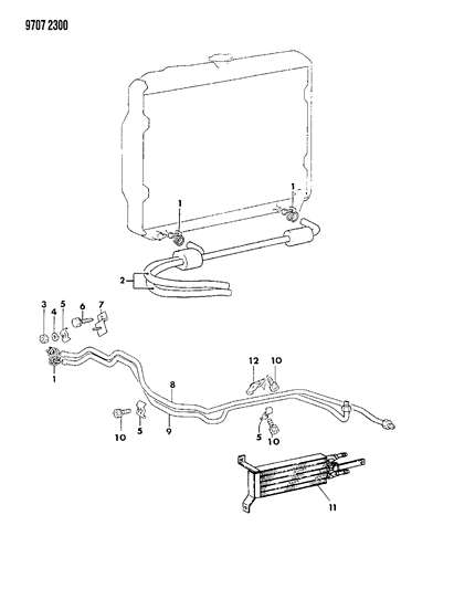 1989 Dodge Ram 50 Oil Cooler Lines Diagram 2 - Thumbnail