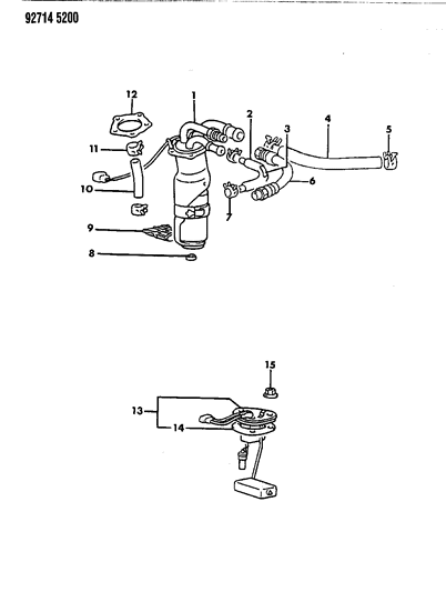 1993 Dodge Ram 50 Fuel Pump & Sending Unit Diagram 1 - Thumbnail