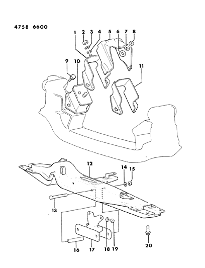 1984 Dodge Ram 50 Engine Mounts Diagram 2 - Thumbnail