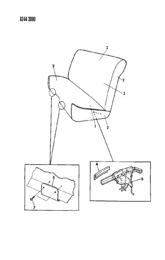 1988 Dodge Diplomat Rear Seat Diagram 3 - Thumbnail