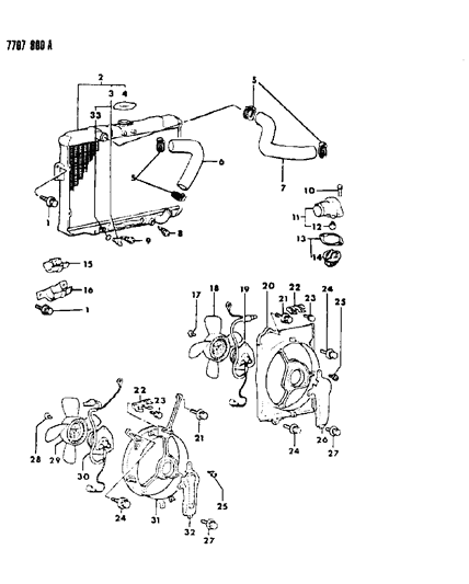 1988 Chrysler Conquest Drain Plug O-Ring Diagram for MB007701