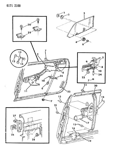 1986 Chrysler LeBaron Window Motor Diagram for 4336601