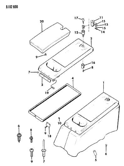 1987 Jeep Wrangler Screw Diagram for J4002359