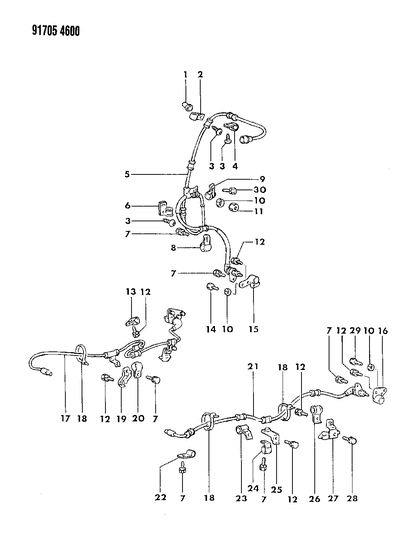 1991 Dodge Colt Anti-Skid Brake Sensor Diagram 1 - Thumbnail
