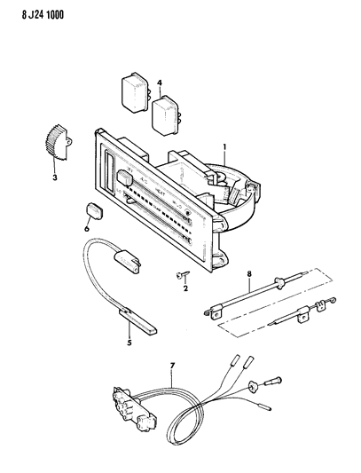 1987 Jeep Grand Wagoneer Blower Motor Switch Diagram for 83502719