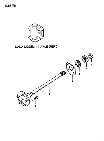 1984 Jeep Wrangler Retainer Plate Diagram for 83504190