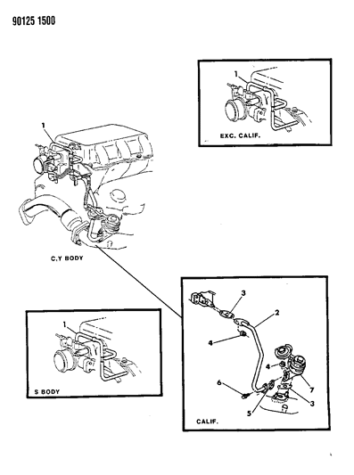 1990 Chrysler LeBaron GTC EGR System Diagram 3 - Thumbnail