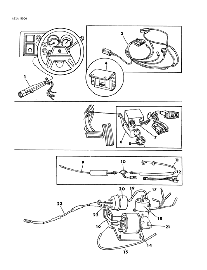 1984 Dodge Diplomat Speed Control - Electronic Diagram 1 - Thumbnail