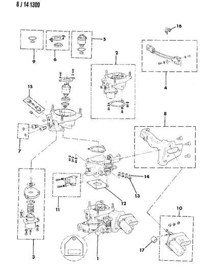 1988 Jeep Wrangler O - Ring Package Diagram for 83500067