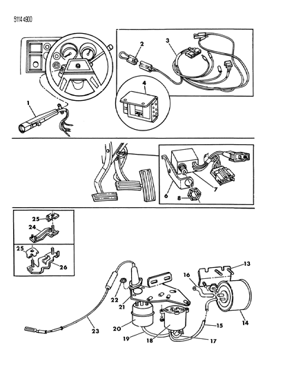 1985 Dodge Caravan Speed Control - Electronic Diagram 1 - Thumbnail