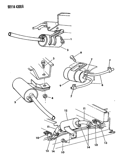 1990 Chrysler New Yorker Base Model Fuel Filter Diagram