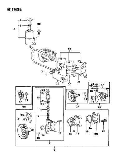 1989 Dodge Raider Power Steering Pump Diagram 1 - Thumbnail