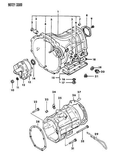 1990 Dodge Ram 50 Case & Adapter Diagram 2 - Thumbnail