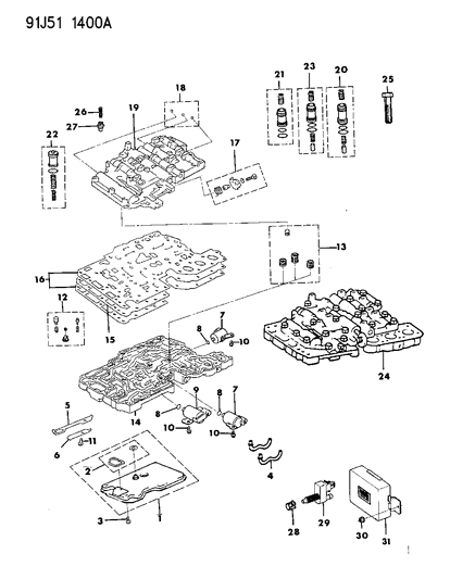 1993 Jeep Grand Wagoneer Valve Assembly, Roll Valve W/Solenoid Diagram for 4626168