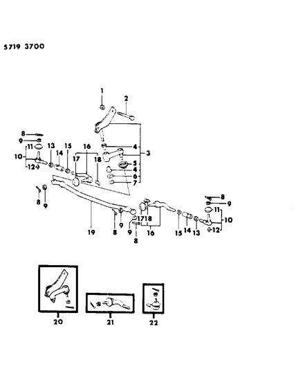 1986 Dodge Ram 50 Linkage, Steering Diagram 1 - Thumbnail