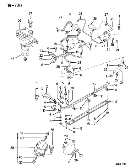1996 Dodge Stealth Hose & Attaching Parts - Power Steering Diagram 2 - Thumbnail