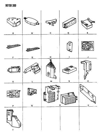 1990 Chrysler Town & Country Control Module Diagram for 5234020