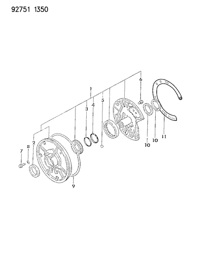 1994 Dodge Colt Oil Pump - Automatic Transaxle Diagram 3 - Thumbnail
