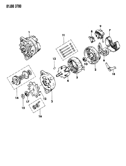 1986 Jeep Wrangler Alternator Diagram 1 - Thumbnail