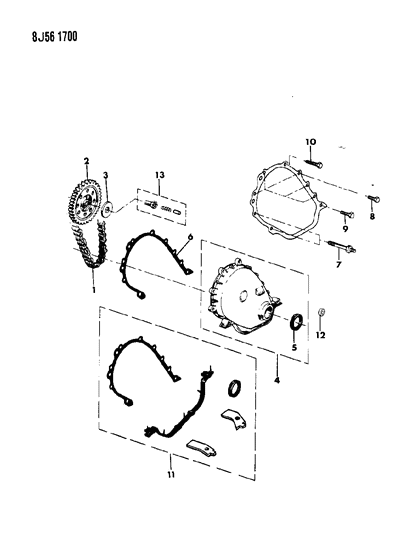 1989 Jeep Comanche Timing Cover & Intermediate Shaft Diagram 4 - Thumbnail