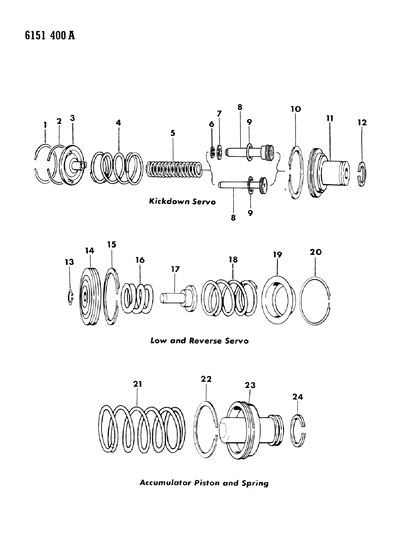1986 Dodge Diplomat Spring, Reverse Servo Piston, A999 Diagram for 2801274