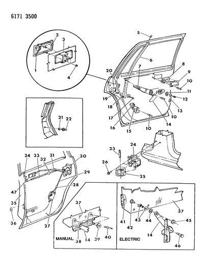 1986 Dodge Lancer Slide Assembly Diagram for 4339372