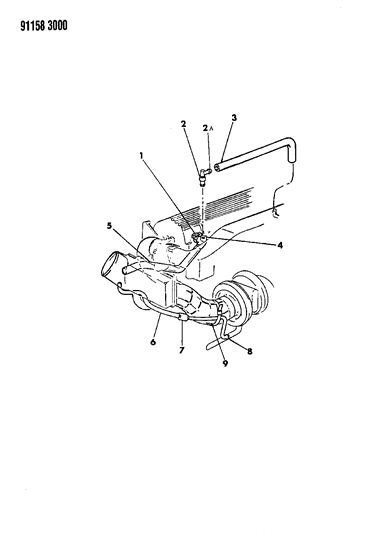 1991 Chrysler LeBaron GTC Crankcase Ventilation Diagram 2 - Thumbnail