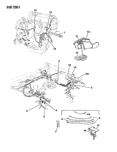 1989 Chrysler TC Maserati Wiring - Engine - Front End & Related Parts Diagram 2 - Thumbnail
