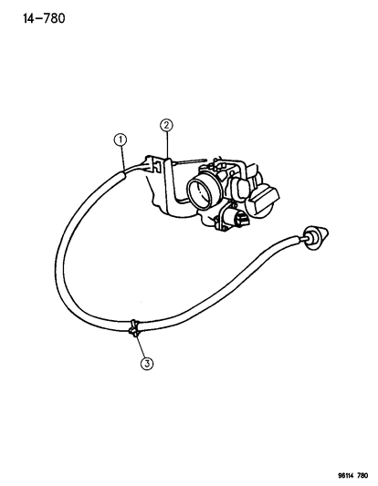 1996 Dodge Grand Caravan Bracket, Cable Mounting Diagram for 4612915AB