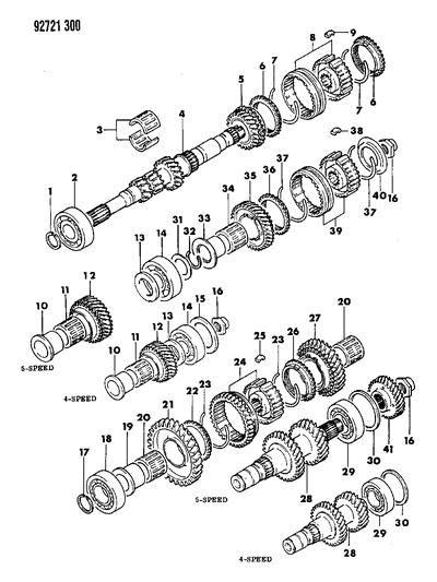1994 Dodge Colt Gear Train Diagram 2 - Thumbnail