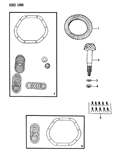 1987 Dodge D150 Gear & Pinion Kit - Front Axles Diagram 2 - Thumbnail