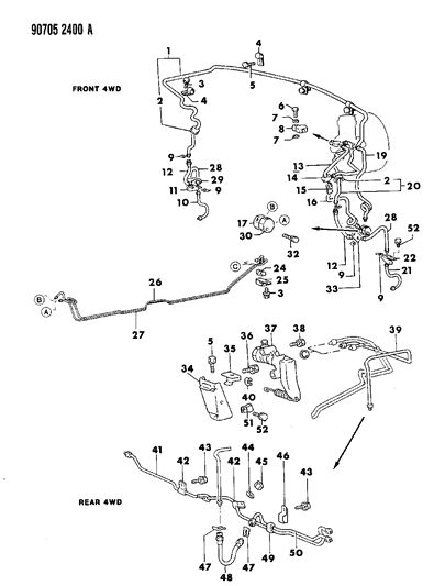 1990 Dodge Ram 50 Bolt And Washer Diagram for MF240062