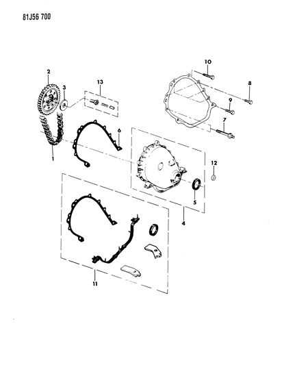 1985 Jeep Wrangler Timing Cover & Intermediate Shaft Diagram 2 - Thumbnail