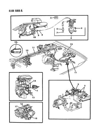 1986 Chrysler New Yorker Wiring, Headlamp & Dash 2.2 Engine Diagram for 4267281