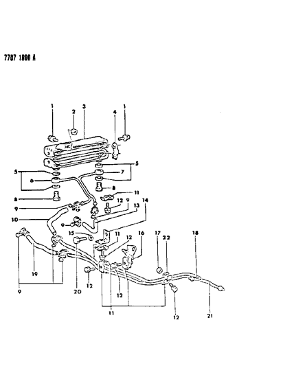 1988 Dodge Raider Oil Cooler & Lines Diagram 2 - Thumbnail