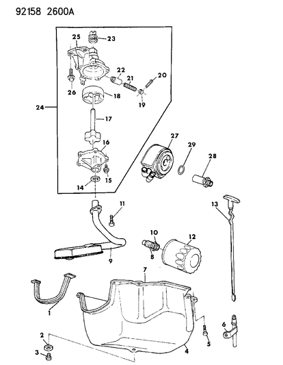 1992 Chrysler LeBaron GTC Engine Oiling Diagram