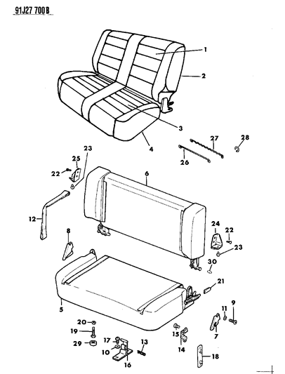 1991 Jeep Wrangler Washer Diagram for J4007317