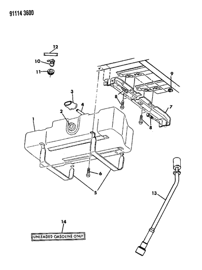 1991 Dodge Caravan Fuel Tank Diagram 2 - Thumbnail