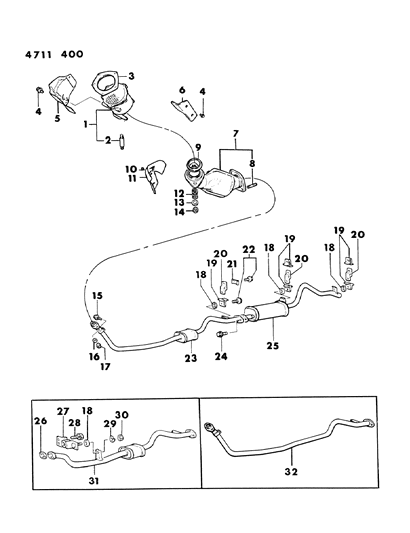 1984 Dodge Ram 50 Exhaust System Diagram 2 - Thumbnail