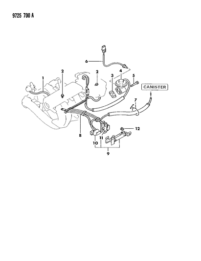1989 Dodge Colt EGR System Diagram 3 - Thumbnail