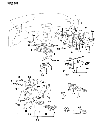 1990 Dodge Colt Screw Diagram for MS350177